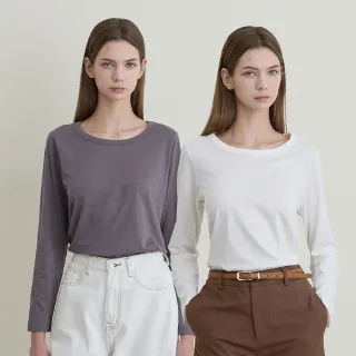 【GIORDANO 佐丹奴】女裝素色圓領T恤(多色任選)