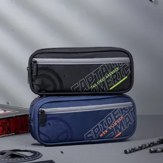 【Disney 迪士尼】漫威系列美國隊長&蜘蛛人分層大容量筆盒筆袋(平輸品)