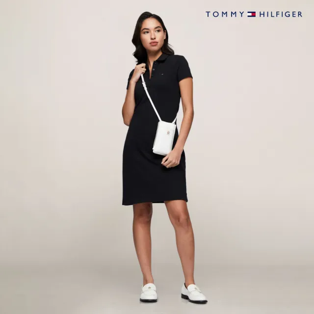 【TOMMY HILFIGER】官方旗艦館 修身 Polo 連身裙_黑色