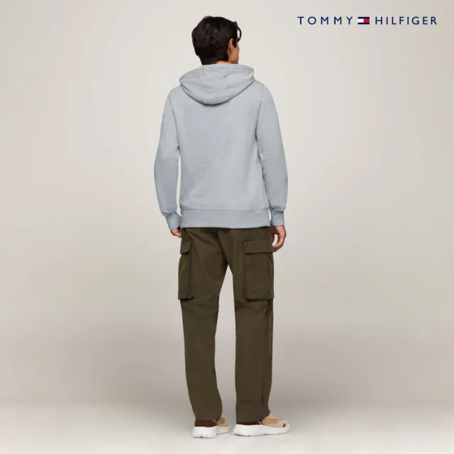 【TOMMY HILFIGER】官方旗艦館 標誌性旗幟帽T_灰色