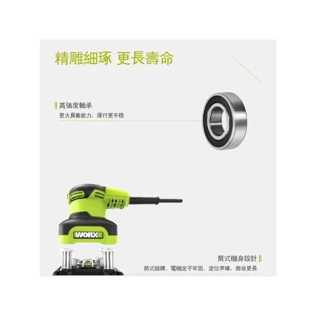 【WORX 威克士】110V 240W 1/4 WU646L(砂磨機 切磨機 磨切機 磨光機 拋光機 切割機 研磨機 低振動 砂紙機)