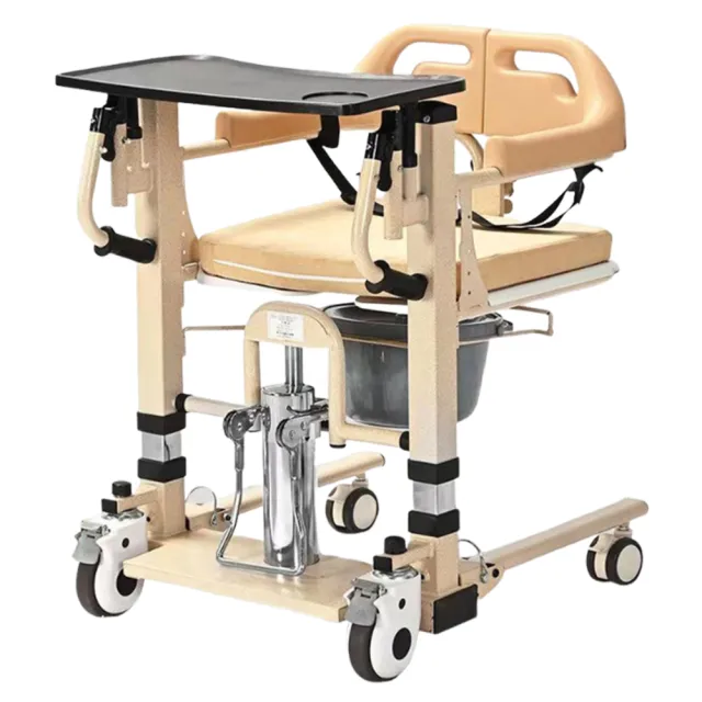 【EARISE 雅蘭仕】多功能移動神器 液壓移位機(液壓升降坐便椅 可洗澡坐便器防滑椅)