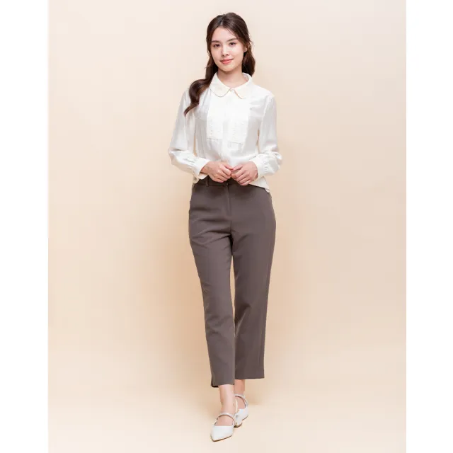 【perng yuh 芃諭名品】凝練如詩 網花翻領 輕光澤 襯衫(2025 AW Collection|4C秋冬新品上市)