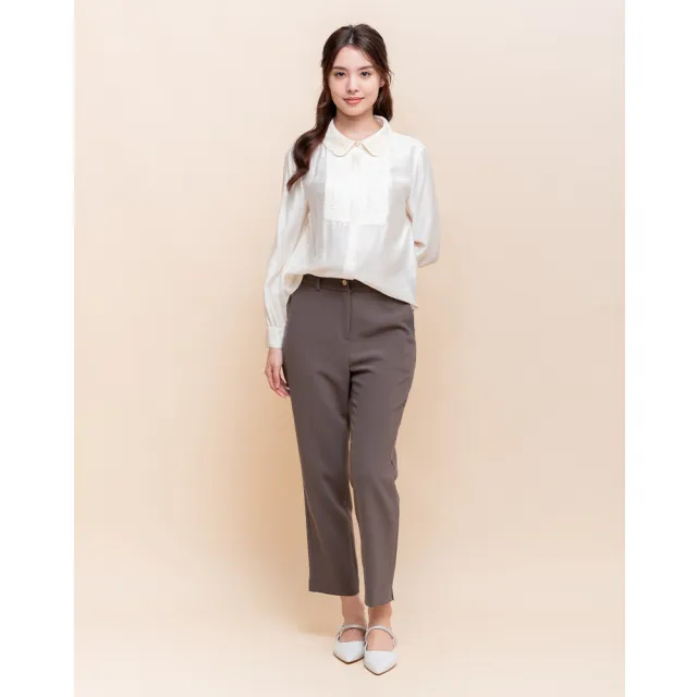 【perng yuh 芃諭名品】凝練如詩 網花翻領 輕光澤 襯衫(2025 AW Collection|4C秋冬新品上市)
