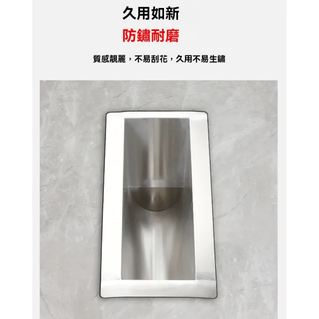 【窩居】不銹鋼蹲便器 一體式廁所 60x24x28cm(旱廁 便池 茅坑 蹲坑 農村改造一體式廁所)