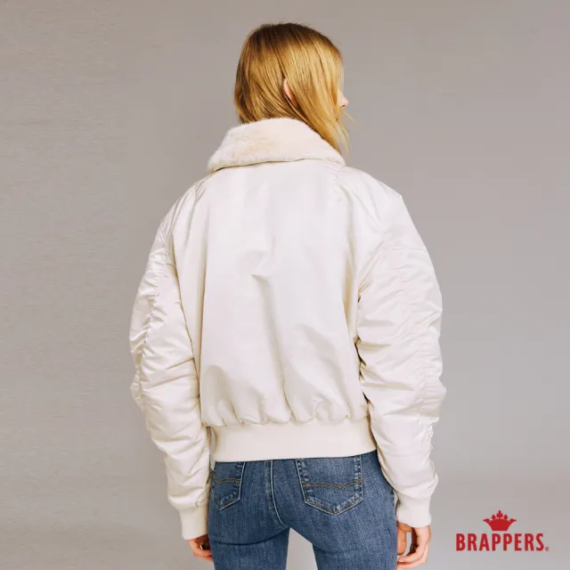 【BRAPPERS】女款 可拆毛領飛行外套(淺卡其)
