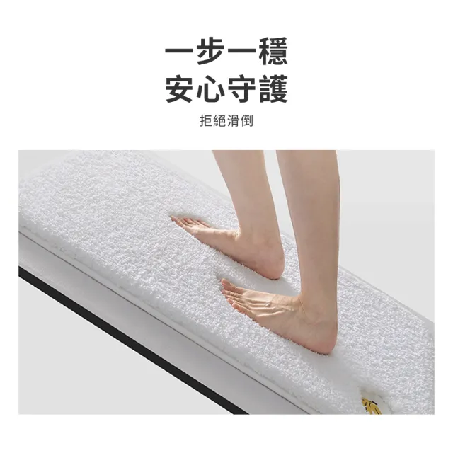 【Shely】Ag+抗菌加厚加密毛絨刺繡吸水地墊 廁所浴室吸水防滑腳踏墊 吸水墊子 防滑墊 門墊  40*60cm