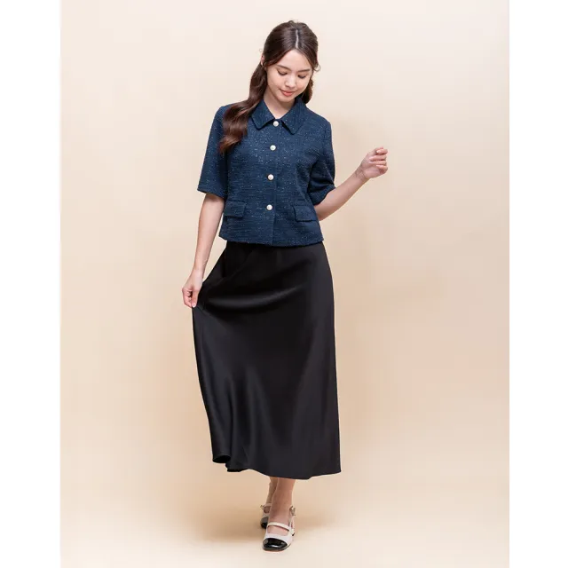 【perng yuh 芃諭名品】記憶深處 亮澤 直筒長裙(2025 AW Collection|4C秋冬新品上市)