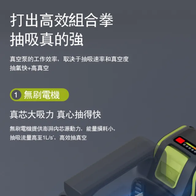 【WORX 威克士】20V 1L 無刷鋰電雙極1升真空泵WU090.2(真空機 無刷 ABT防逆流設計 冷媒真空機 無刷真空泵)