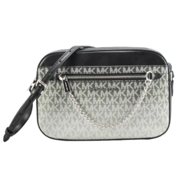 【Michael Kors】滿版LOGO金屬鏈帶前後雙收納防側肩/斜背/相機包(多色35R5STTC9V)