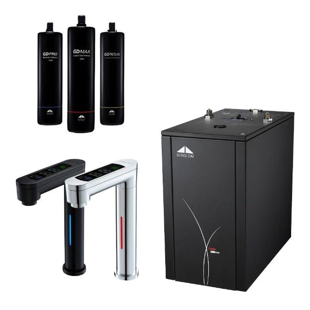 【GUNG DAI 宮黛】GD600 觸控式廚下雙溫飲水機搭配宮黛三道式淨水器(台灣製精品廚下式溫熱飲水機)