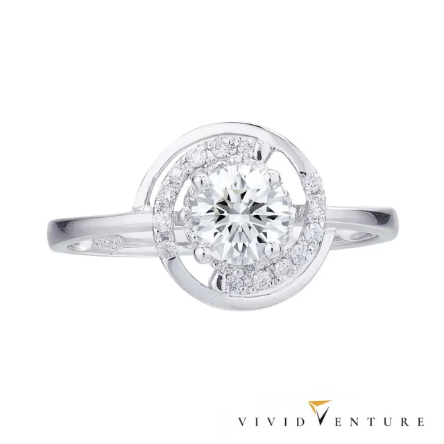【Vividventure 亞帝芬奇】鉑金 GIA 50分 DVVS2 3VG 八心八箭 天然鑽石 鑽石 戒指 幸福的愛
