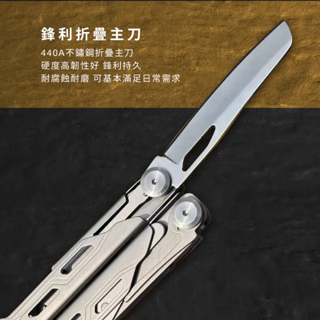 【金永利】420不鏽鋼 16合一 多功能老虎鉗 摺疊瑞士刀 露營隨身工具組