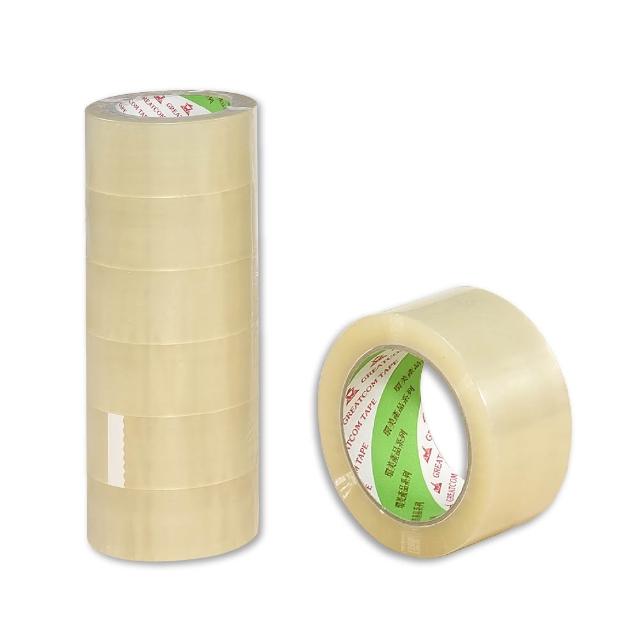【AAA】OPP透明膠帶45μ x 48mm x 90M - 6卷/組(48mm膠帶 OPP透明膠帶 文具膠帶)
