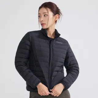 【Discovery Expedition】女版高領羽絨外套 輕量鴨絨外套(DWDJ72056-BKS)