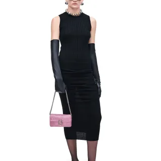 【MARC JACOBS】官方直送 MJ 氣質粉鑽鍊帶輕巧肩背包