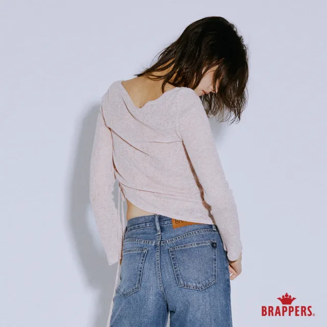 【BRAPPERS】女款 不對稱剪裁抽褶上衣(粉)