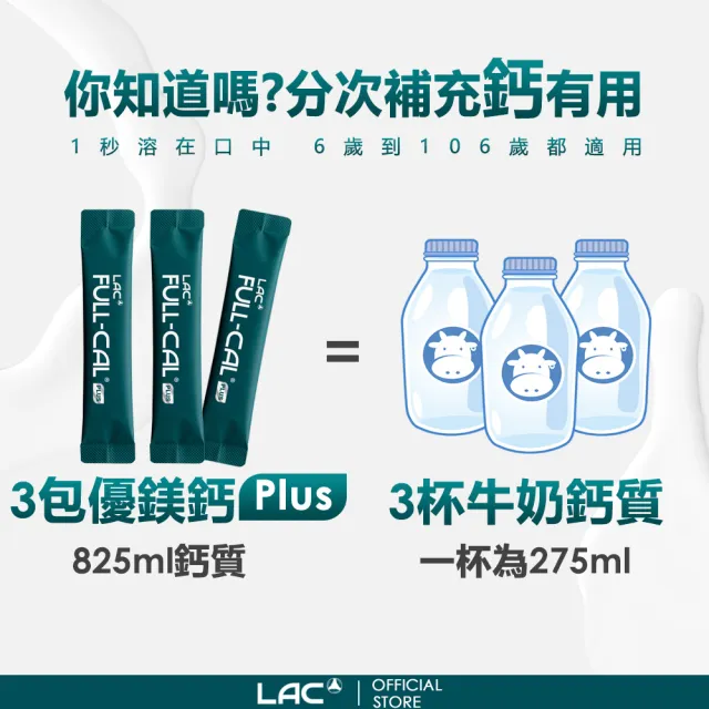 【LAC 利維喜】升級版優鎂鈣粉Plus-檸檬口味(共90包/D3/檸檬酸鈣/強力鈣粉/完美鈣鎂比例2:1)