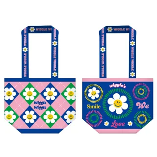 【wiggle wiggle】好心情購物袋-微笑小花款(小款)