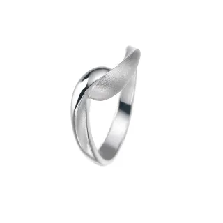 【彩糖鑽工坊】925純銀 銀戒 中性戒 細版(Fragille KISS 系列)