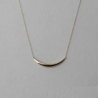 【ete】網路限定-摩登新月微笑項鍊(粉霧金色 鉑金色 金色)