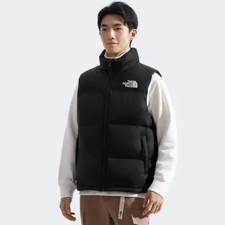 【The North Face 官方旗艦】北面經典1996男款黑色DWR防潑水羽絨背心｜3JQQGOF