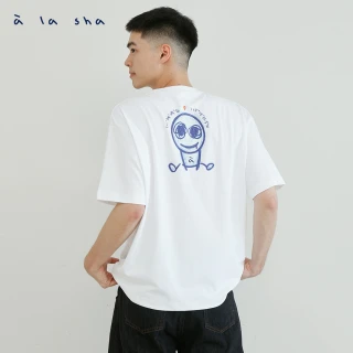 【a la sha】彩色座標阿福印花寬鬆T恤