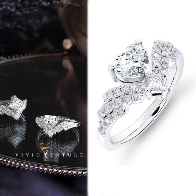 【Vividventure 亞帝芬奇】鉑金 GIA 1克拉 HSI2 天然鑽石 真鑽 戒指 維多利亞之心