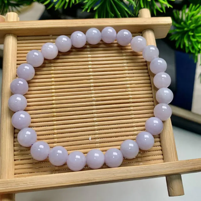 【桃花源創意工坊】緬甸淺紫羅蘭翡翠8mm手鍊(手鍊)