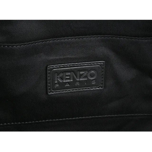 【KENZO】KENZO 快樂老虎刺繡圖騰後背包(黑)