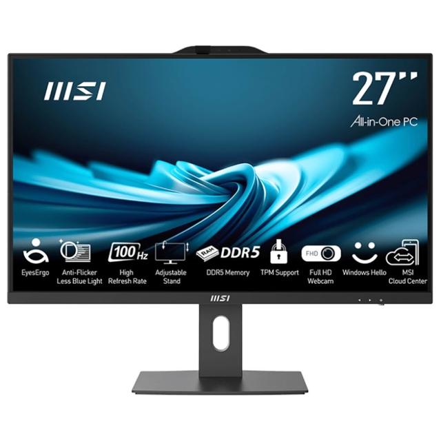 【MSI 微星】i5特仕液晶電腦(PRO AP272P 14M-632TW/i5-14400/16G/512G SSD/W11/黑)