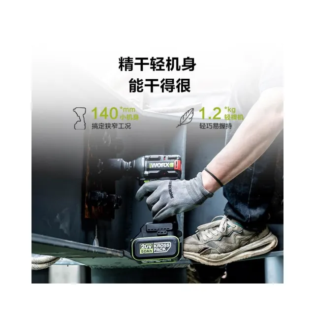 【WORX 威克士】20V 500Nm WU289.9(鋰電 無刷 扭力 拆輪胎 汽修保養 電動扳手 衝擊扳手  鋰電無刷衝擊扳手)