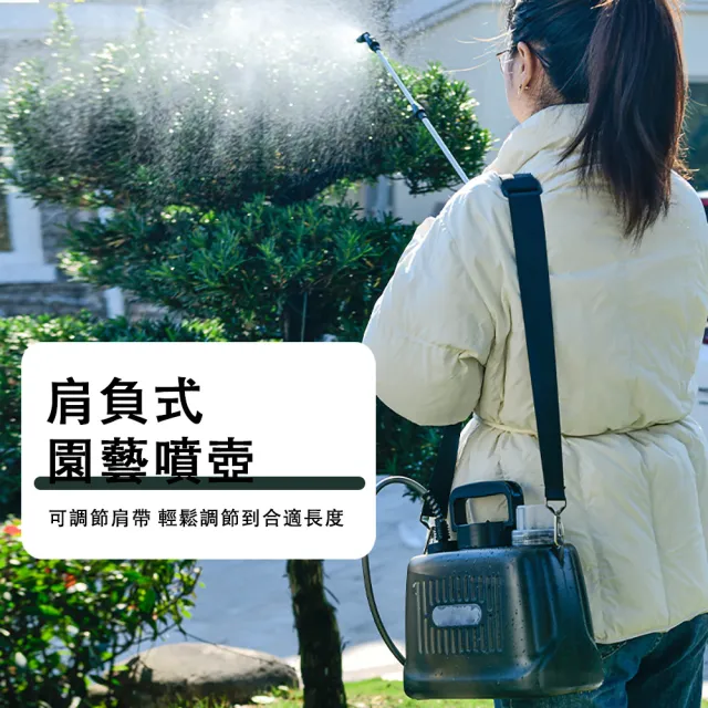 【巧可】肩負式8L電動噴霧器 消毒噴藥壺 3.7V雙口電動噴壺 園藝噴水壺 手提式噴霧器