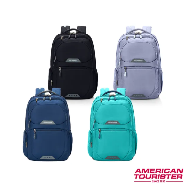 【AMERICAN TOURISTER 美國旅行者】BRETT 2.0 輕量大容量減壓背帶筆電後背包/雙肩包/電腦包17吋(多色可選)