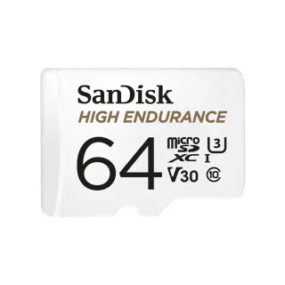【SanDisk】行車記錄器/監控專用High Endurance microSD 記憶卡 64GB(公司貨)-4入組