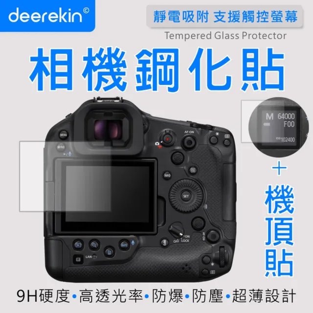 【deerekin】相機鋼化貼 螢幕保護貼 含機頂貼(適用 Canon R1/R3/R5m2/R5/R5C、SIMGA BF)