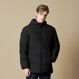 【pierre cardin 皮爾卡登】網路獨家 男款 禦寒加厚保暖防風可拆帽連帽外套-黑色(7255781-99)