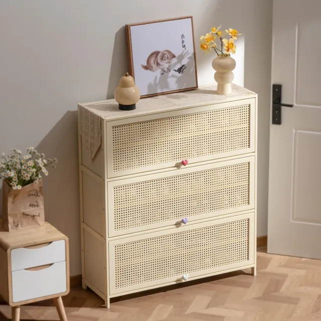 【HOME宜家】鞋櫃 簡易鞋櫃 防塵櫃 收納櫃 七層92長(大容量收納櫃 儲物櫃 編織鞋櫃)