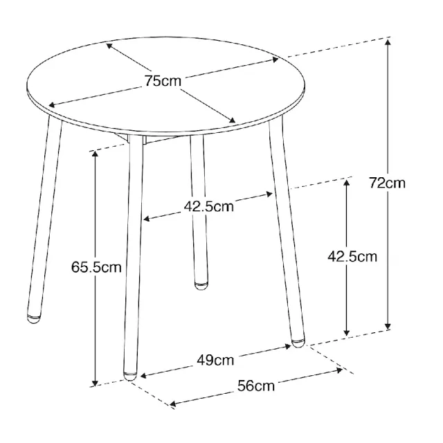 【MUJI 無印良品】室內外兼用鋁腳桌/小 約寬75×深75×高72cm(淺灰/深灰)