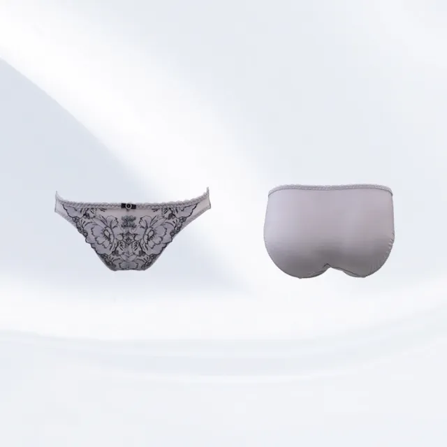 【Swear 思薇爾】仲夏玫瑰系列M-XL蕾絲刺繡低腰三角女內褲(夏朵紫)