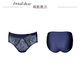 【Swear 思薇爾】星燦女爵系列M-XXL蕾絲中腰三角女內褲(普魯士藍)