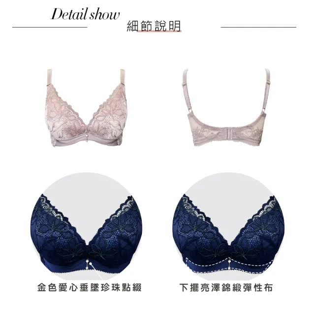 【Swear 思薇爾】星燦女爵系列B-E罩蕾絲集中包覆女內衣(岩石棕)