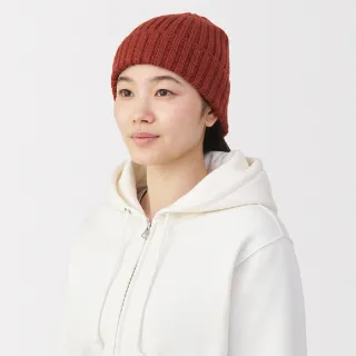 【MUJI 無印良品】不易刺癢美麗諾羊毛混針織帽 55-59cm(象牙白/深米/卡其/磚紅/灰色/墨灰/黑色/深摩卡棕)