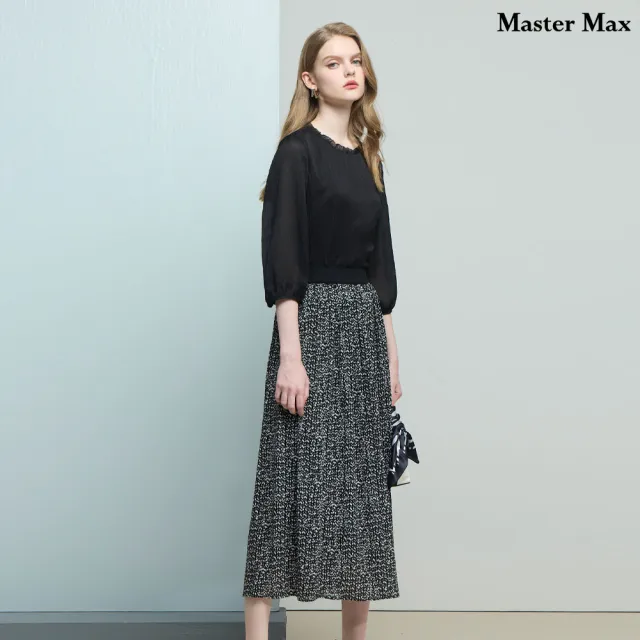 【Master Max】鬆緊腰頭點點百褶飄逸長裙(8522007)