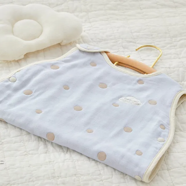 【MARURU】禮盒組 日本五層紗防踢背心 嬰兒藍(彌月禮盒 新生兒禮盒 出生送禮 新生兒送禮)