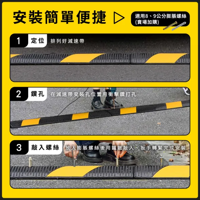 交通減速帶 10公分寬 工程橡膠 道路減速板 交通專用 208-TRA10(汽車公路 馬路道路 橡膠減速墊)