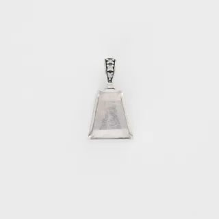 【agete】SV髮晶紫水晶鑽石墜飾