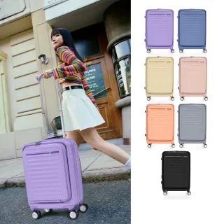 【AMERICAN TOURISTER 美國旅行者】28吋 FRONTEC 前開式/上掀式可擴充輕量PC避震煞車輪行李箱(多色可選)