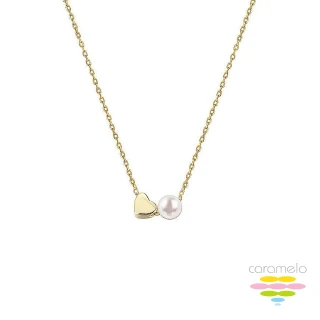 【彩糖鑽工坊】4MM 淡水珍珠項鍊 愛心項鍊(簡愛 系列 淡水珍珠)