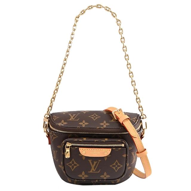 【Louis Vuitton 路易威登】LV M82335 Mini Bumbag 經典花紋腰包造型肩斜兩用包(現貨)